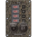 Blue Sea Systems 4324 Circuit Breaker Switch Panel 4 Postion - Camo w/12V Sock 4324